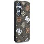 Case Guess 4G Printed Colored Peony Pattern MagSafe to Samsung Galaxy S25 brown - imagine 4