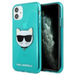 Karl Lagerfeld KLHCN61CHTRB iPhone 11 6,1" / Xr blue hardcase Glitter Choupette Fluo