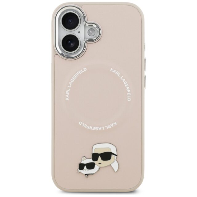 Karl Lagerfeld Karl & Choupette Pins MagSafe Case for iPhone 17 Pink - imagine 3