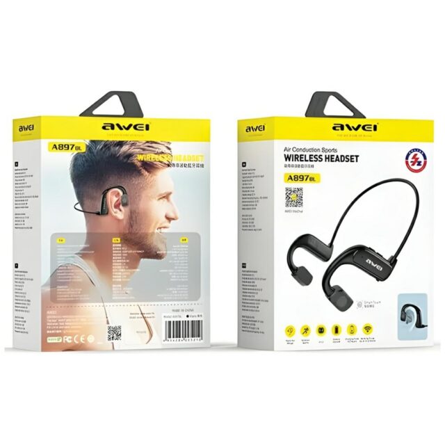 AWEI A897BL Air Conduction Headphones Black - imagine 7