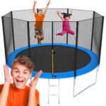 Extralink Home Trampoline with Safety Net + Ladder, 16ft, Diameter 488cm