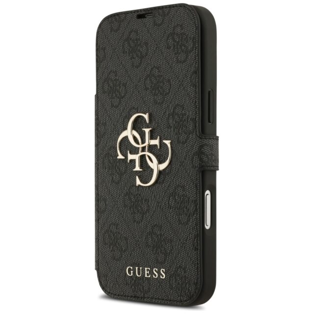 Guess Book 4G Metal Logo Case for iPhone 17 Pro Max Black - imagine 2