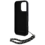 Case Karl Lagerfeld Saffiano Crystals w/Chain for iPhone 16 Pro black - imagine 6