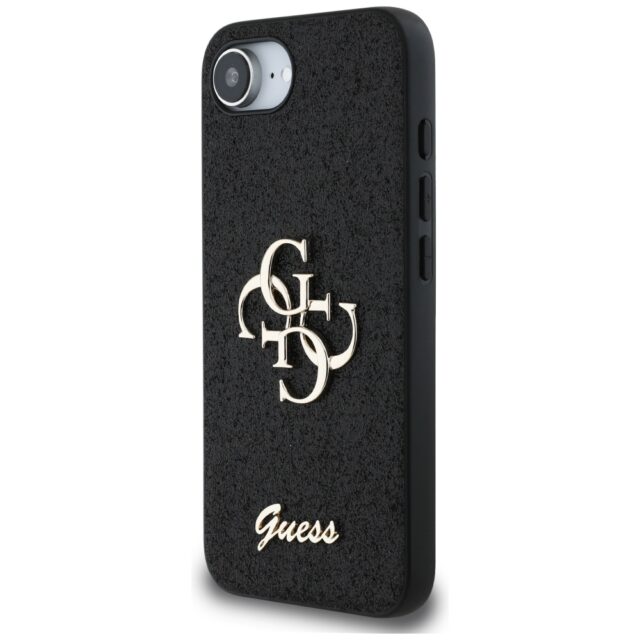 Case Guess Fixed Glitter Big 4G for iPhone 16e black - imagine 2