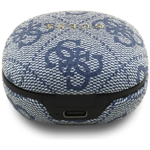 Earphones TWS ENC Guess 4G Classic Metal Logo blue - imagine 4