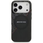 Case AMG Double Layer Transparent Rhombs MagSafe for iPhone 17 Pro black-red - imagine 3