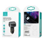 USAMS Car Charger 1xUSB + 1xUSB-C C24 120W (only head) Fast Charge white CC142TC02 (US-CC142) - imagine 5