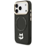 Karl Lagerfeld Big Strap Choupette Metal Logo MagSafe Case for iPhone 17 Pro Max Black - imagine 2