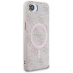 Case Guess 4G Ring Classic Logo MagSafe for iPhone 16e pink - imagine 4