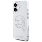 Case Karl Lagerfeld IML Rhinestones Karl Head for iPhone 16 transparent - imagine 2