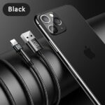 USAMS Braided Rotating Cable U60 2A Lightning black 1m SJ476USB01 (US-SJ476) - imagine 9