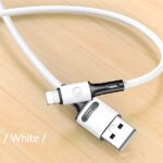 USAMS U52 Lightning 2A Fast Charge Cable 1m white SJ434USB01 (US-SJ434) - imagine 2