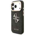 Case Guess 4G Big 4G Classic Logo Big Strap Metal Buttons for iPhone 17 Pro black - imagine 2