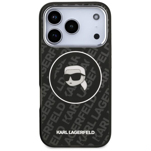 Case Karl Lagerfeld IML Karl Head Logo   MagSafe for iPhone 17 Pro black - imagine 3