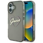 Guess GUHCP16MHCHGSPK iPhone 16 Plus6.7" black hardcase IML Heart