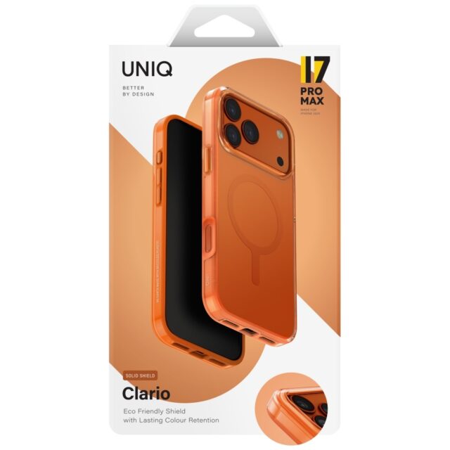UNIQ Clario Case for iPhone 17 Pro Max Magclick Charging Orange - imagine 6