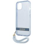 Guess GUHCP13MHTSGSB iPhone 13 / 14 / 15 6.1" blue hardcase Translucent Strap - imagine 6