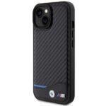 BMW BMHCP15S22NBCK iPhone 15 / 14 / 13 6.1" black Leather Carbon - imagine 2