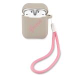 Guess GUACA2LSVSGP AirPods cover grey pink Silicone Vintage