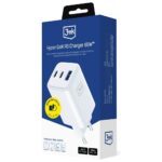 Wall charger 3MK Hyper GaN Charger 65W 1xUSB-A 2xUSB-C PD QC4+ white - imagine 8