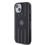 Mercedes MEHMP15S23HRSK iPhone 15 / 14 / 13 6.1" Black Hardcase Double Layer Crossed Lines MagSafe - imagine 2