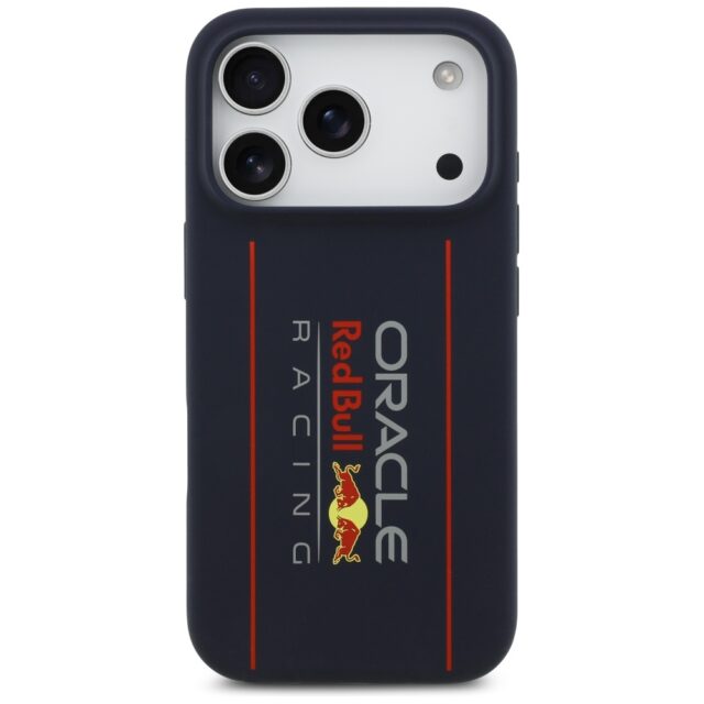 Red Bull Silicone Oversize Vertical Logo MagSafe Case for iPhone 17 Pro Navy Blue - imagine 3
