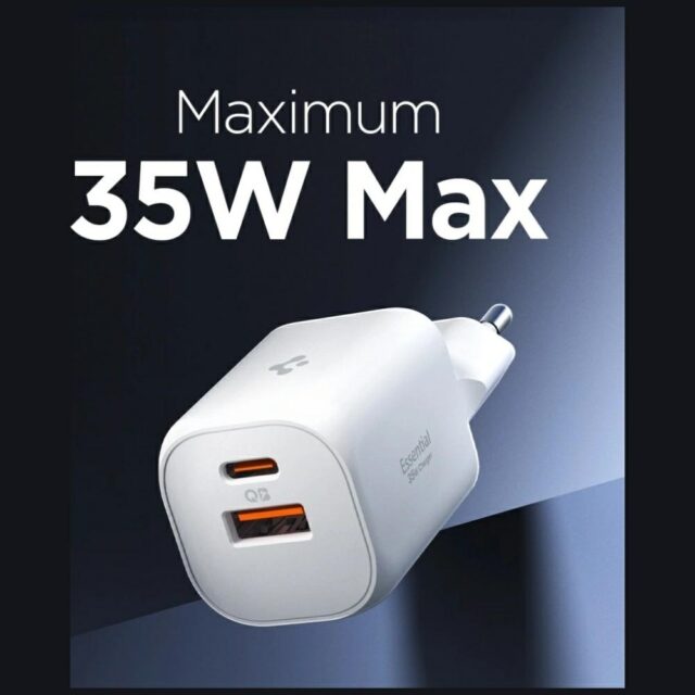 Ładowarka sieciowa Spigen Essential       EE352EU 35W USB-C/USB-A biały - imagine 4