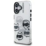 Case Karl Lagerfeld IML Multi K&C Head   Pattern for iPhone 16 transparent - imagine 2