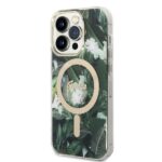 Guess Set GUBPP14LHJEACSA Case+Charger iPhone 14 Pro 6,1" green hard case Jungle MagSafe - imagine 2