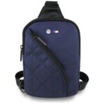 Phone Bag BMW Nylon Pocket & Metal Logo Crossbody navy