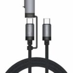 Kabel USB-C 4smarts Explorer ComboCord   100W 2m z adapterem MagSafe czarny