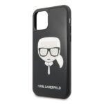 Karl Lagerfeld KLHCN61DLHBK iPhone 11 6,1" / Xr black Iconic Glitter Karl`s Head - imagine 3