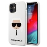Karl Lagerfeld KLHCP12SSLKHWH iPhone 12 mini 5,4" white hardcase Silicone Karl`s Head