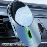 USAMS Magnetic Inductive Car Wireless Charger 15W for Vent grey CD170DZ01 (US-C) - imagine 5