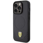 Ferrari FEHMP15LPTEK iPhone 15 Pro 6.1" black hardcase Carbon Metal Logo MagSafe - imagine 2