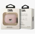 Karl Lagerfeld KLAPHNCHTCP Airpods Pro cover pink Ikonik Choupette - imagine 3