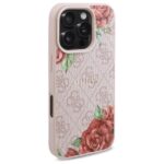Guess GUHMP16LP4ROPEMCP iPhone 16 Pro 6.3" pink hardcase 4G Flowers Print MagSafe - imagine 4
