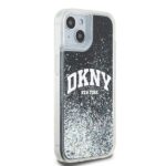 DKNY DKHCP15SLBNAEK iPhone 15 / 14 / 13 6.1" black hardcase Liquid Glitter Big Logo - imagine 4
