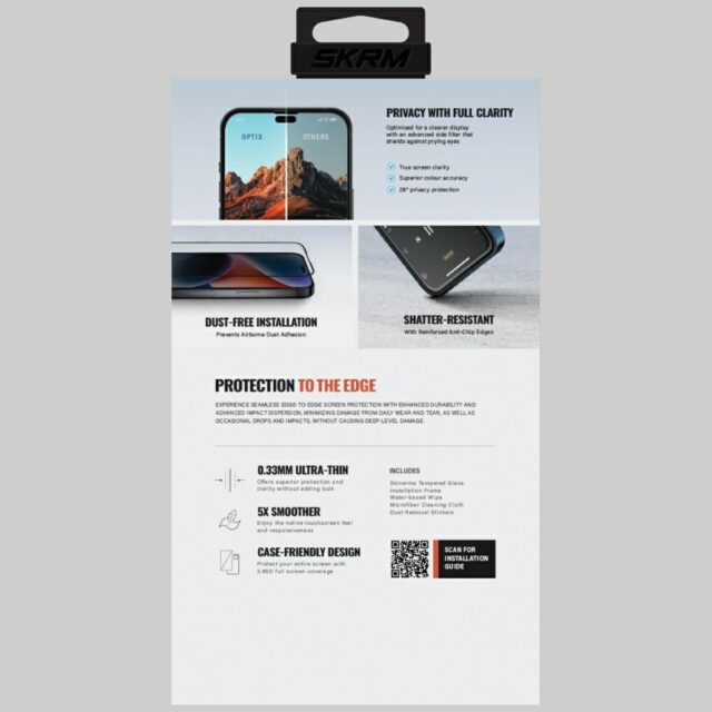 Skinarma Privacy tempered glass for iPhone 17 privacy - imagine 3