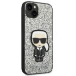 Karl Lagerfeld KLHCP14MGFKPG iPhone 14 Plus / 15 Plus 6,7" hardcase silver Glitter Flakes Iko - imagine 4
