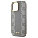 DKNY DKHMP14XPCPVSLE iPhone 14 Pro Max 6.7" beige hardcase Leather Checkered Mono Pattern MagSafe - imagine 6