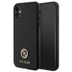 Guess GUHCN61PS4DGPK iPhone 11 / Xr 6.1" black hardcase Strass Metal Logo