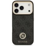 Guess 4G Strass Logo & Big Strap Metal Buttons MagSafe Case for iPhone 17 Pro Black - imagine 3