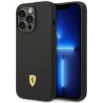 Ferrari FESSIHMP14XBK iPhone 14 Pro Max6.7" black hardcase Silicone Metal Logo Magsafe - imagine 2