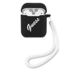 Guess GUACA2LSVSBW AirPods cover black white Silicone Vintage
