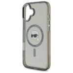 Karl Lagerfeld KLHMP16SHLSKIK iPhone 16 6.1" black hardcase IML Metal Karl Head MagSafe - imagine 6