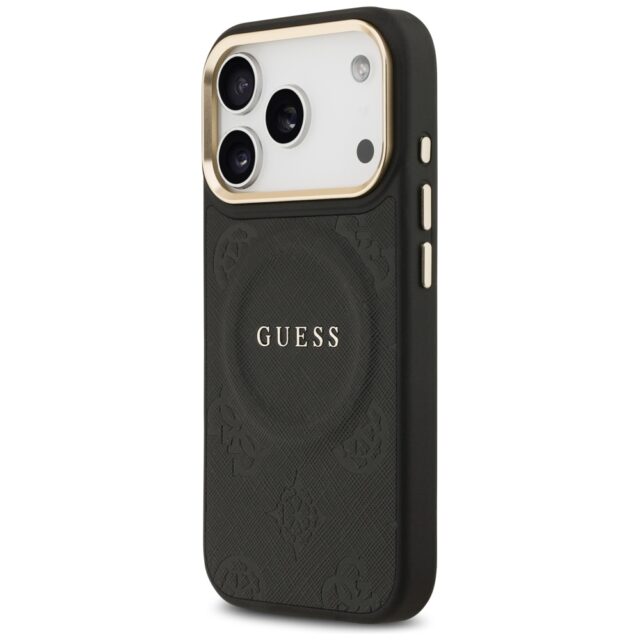 Case Guess Peony Hot Stamp MagSafe for iPhone 17 Pro black - imagine 2