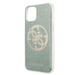 Guess GUHCN61PCUGLKA iPhone 11 6,1" / Xr khaki hard case 4G Circle Glitter - imagine 3