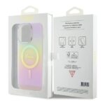 Guess GUHMP15LHITSP iPhone 15 Pro 6.1" pink hardcase IML Iridescent MagSafe - imagine 8