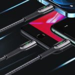 USAMS Braided USB-C to Lightning Smart Power-off 20W PD Cable 1.2m dark green SJ - imagine 3